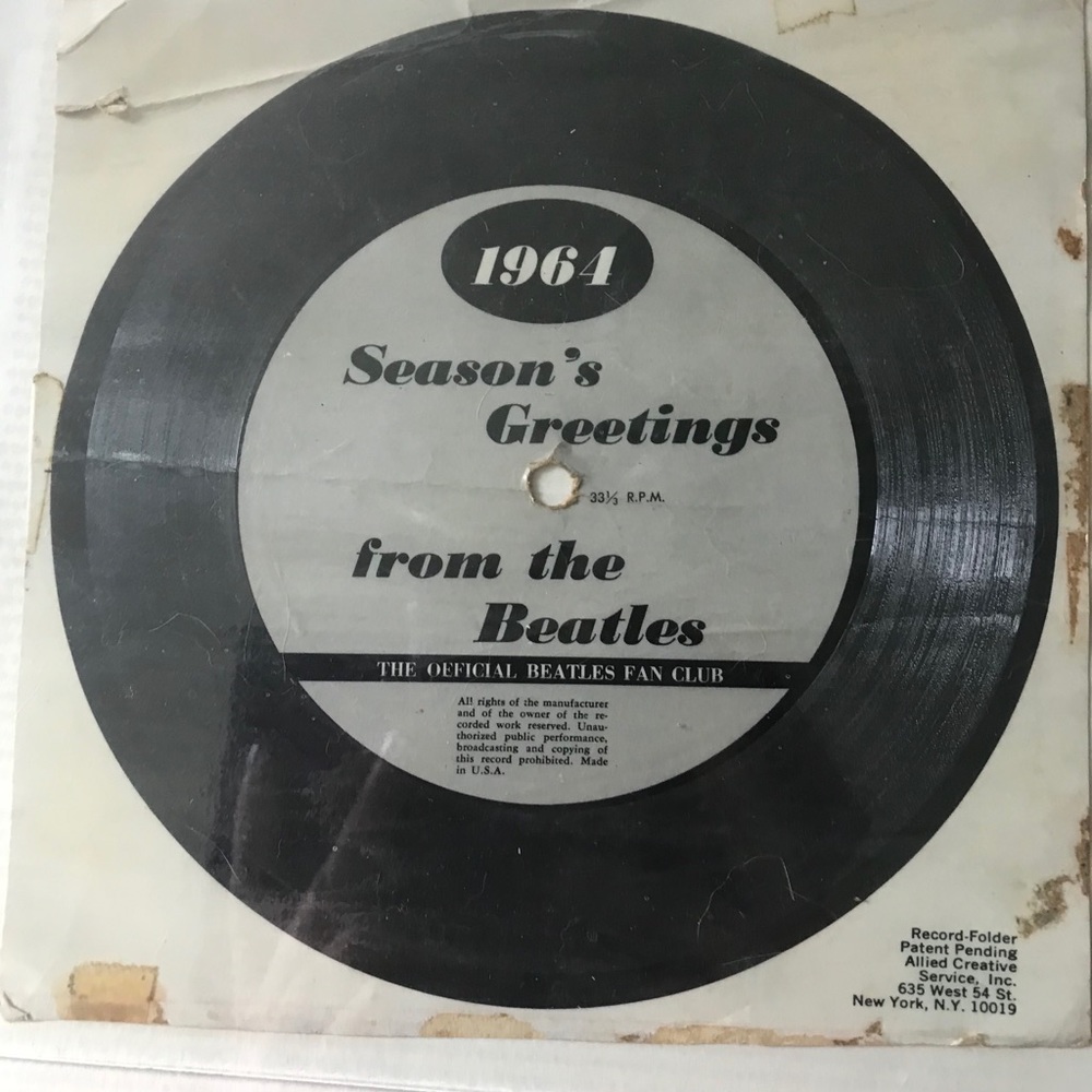 The Beatles Seasons Greetings fan club 1964
